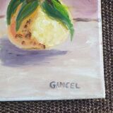 Still life naïve style on canvas