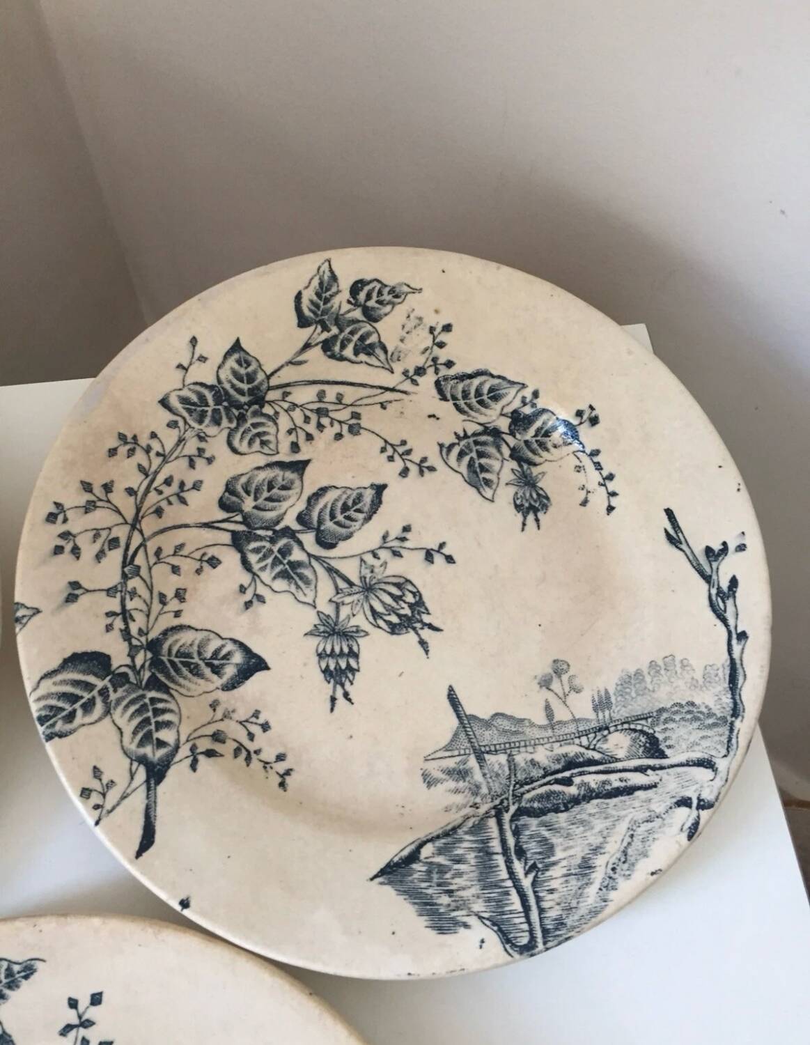 Antique Boutras Iron Earth Plates