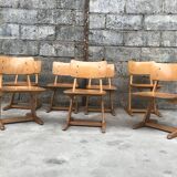 Series of 6 vintage Casala chairs