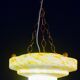Pendentif Art Déco en verre de Murano jaune, 1950