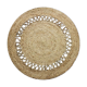 Round jute rug wave 90 cm