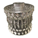 Antique globe in transparent white glass worked