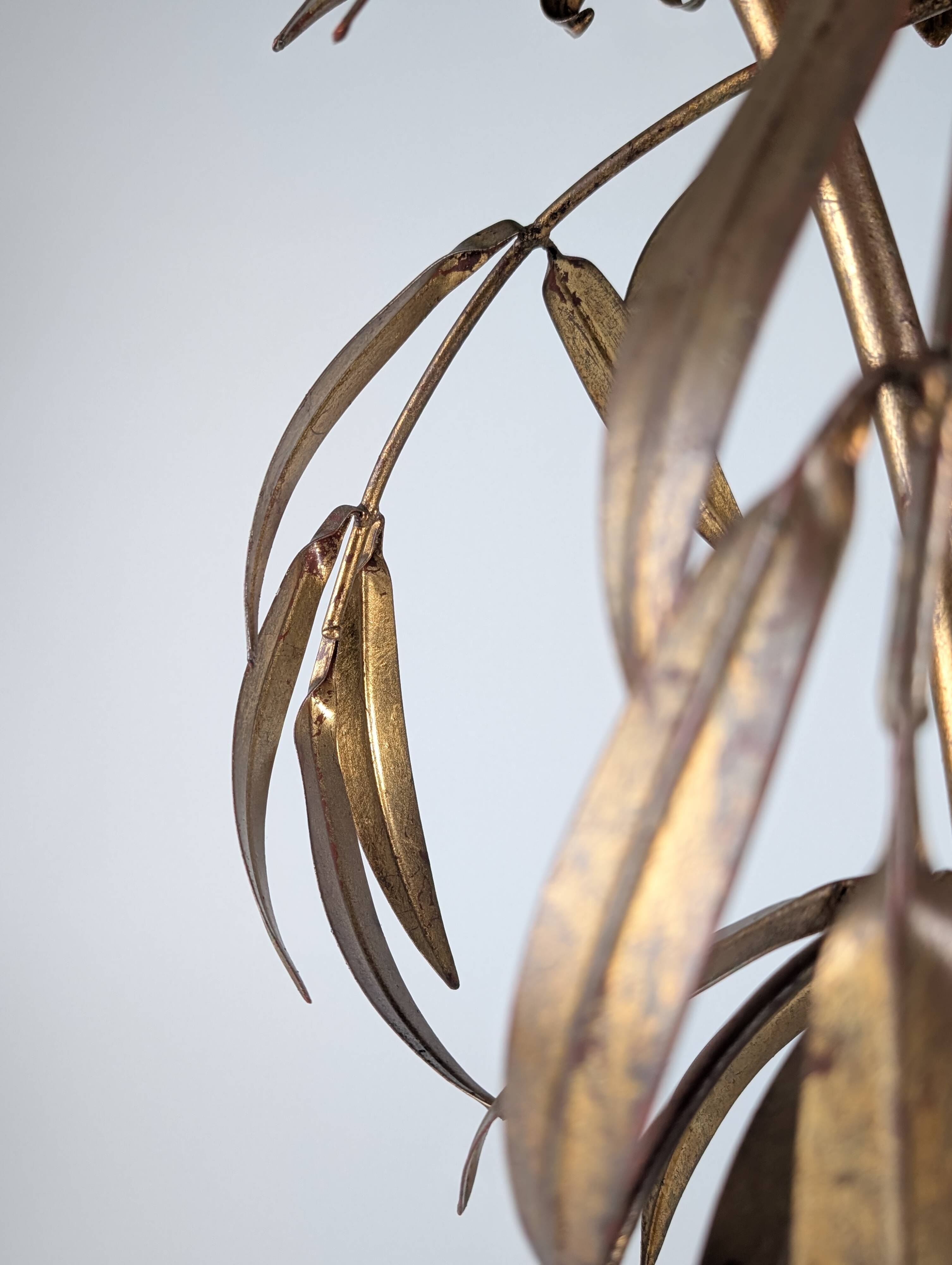 Gilded Metal Planter with Leaves Att. Hans Kögl , Germany, 1970s