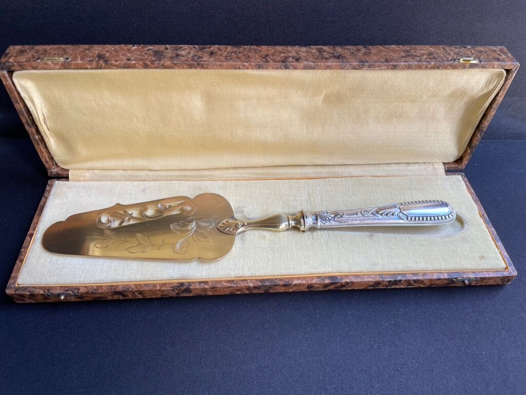 Pie shovel in box - Silver 925 - France - Early twentieth century