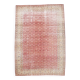 7x9 Red & Yellow Floral Persian Vintage Rug, 206x290Cm