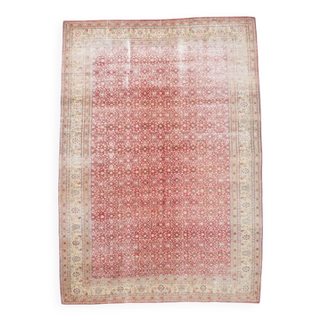 7x9 Red & Yellow Floral Persian Vintage Rug, 206x290Cm