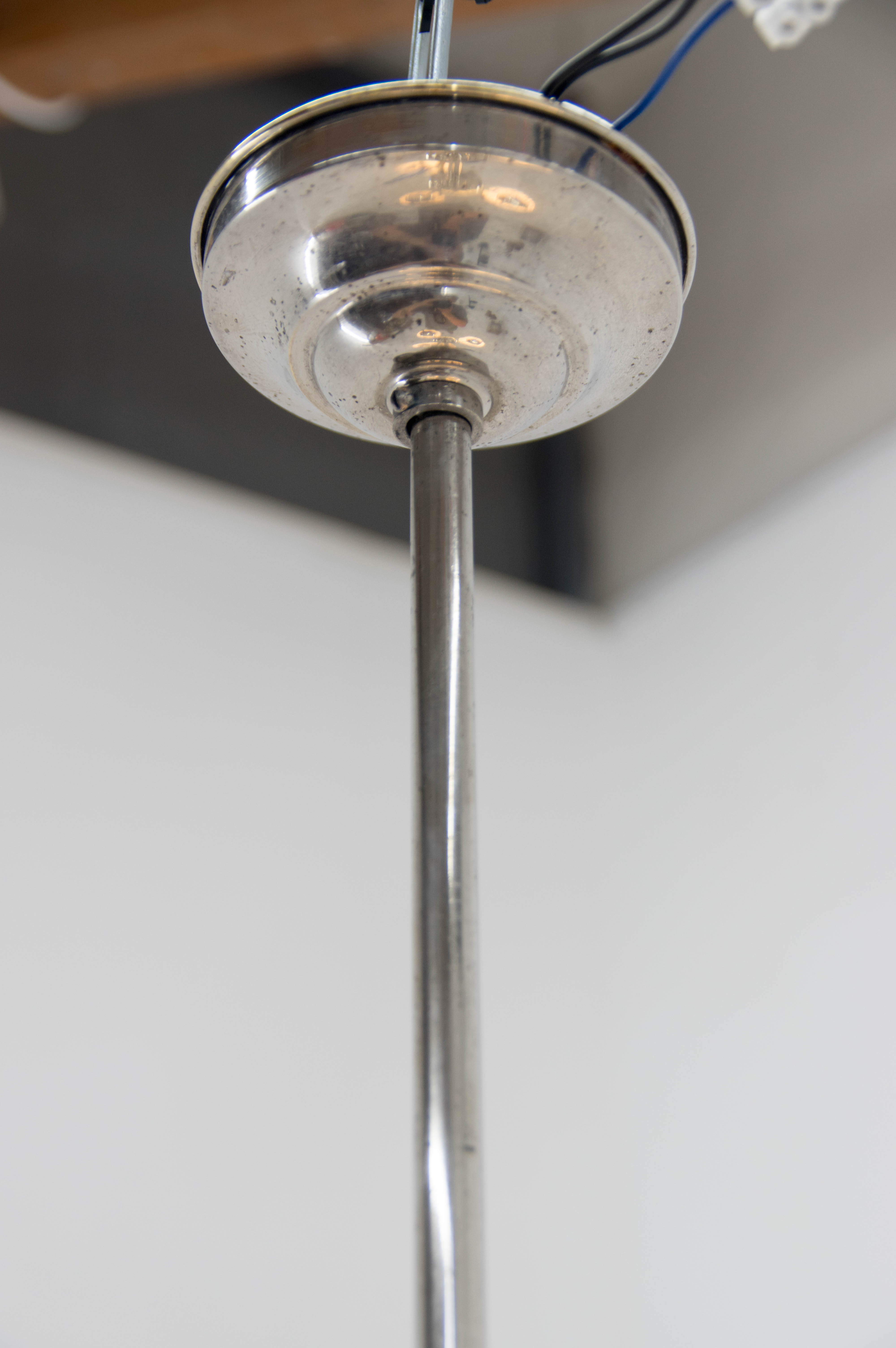 Lustre art déco bleu, années 1930