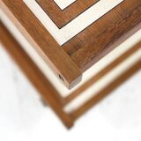 Cart bar teak with pattern maze 1960 s