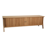 Scandinavian solid oak TV cabinet