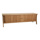 Scandinavian solid oak TV cabinet