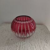 Crystal ball vase Val Saint Lambert