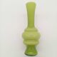 Green Ribbed Hooped Opaline Glass Vintage Space Age Vase 70s 80s Murano