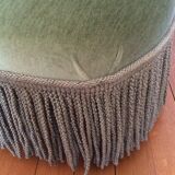 Pair of green velvet armchairs