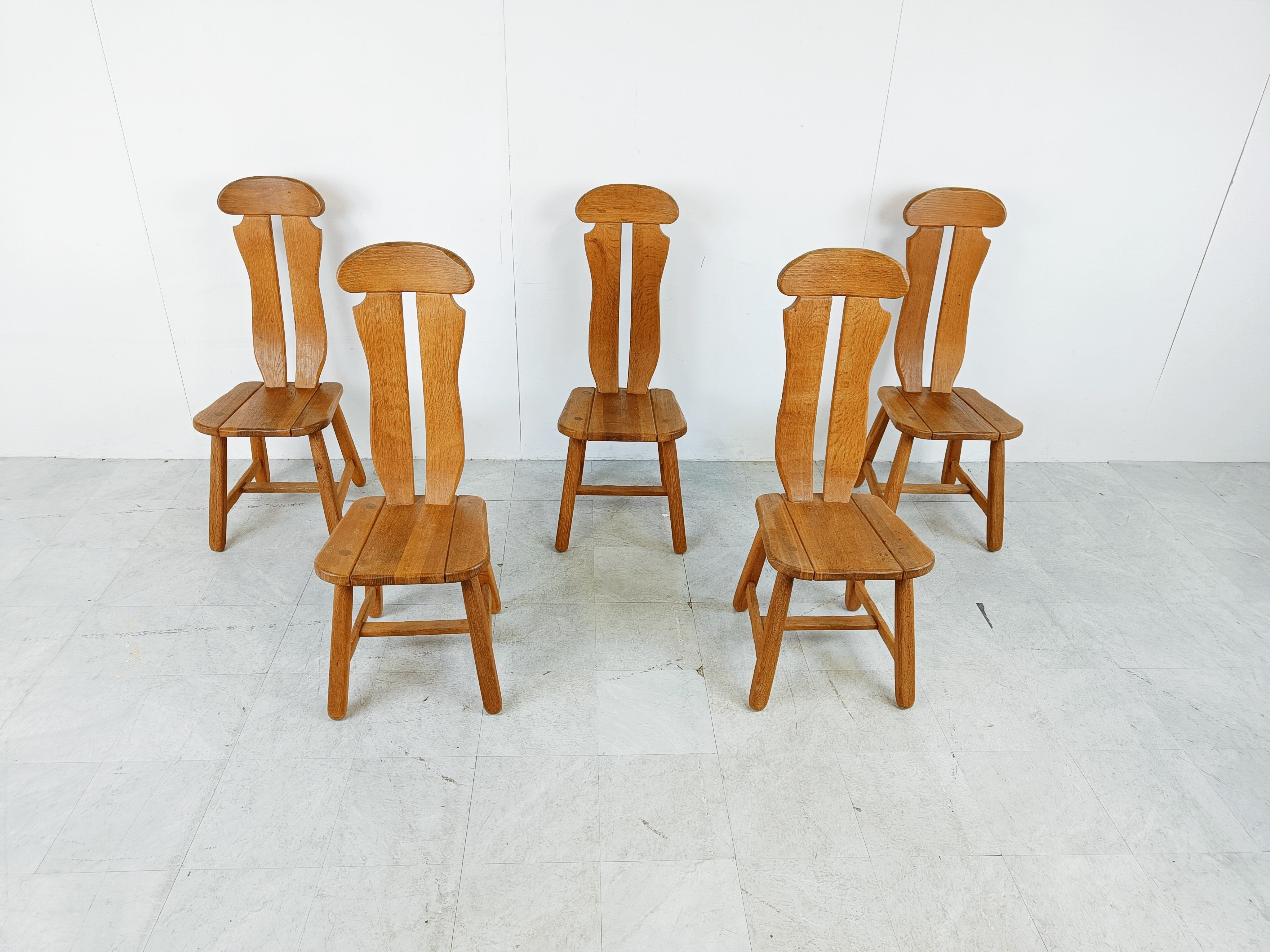 Vintage dining chairs by Depuydt, Belgium, set of 5 - 1960s