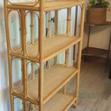 Rattan bookcase