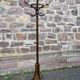 Vintage parrot standing coat rack 70s curved wood French coat rack Bentwoo parrot