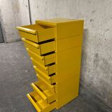 Yellow chest of drawers model 4601 by Simon Fussell for Kartell, 1970s