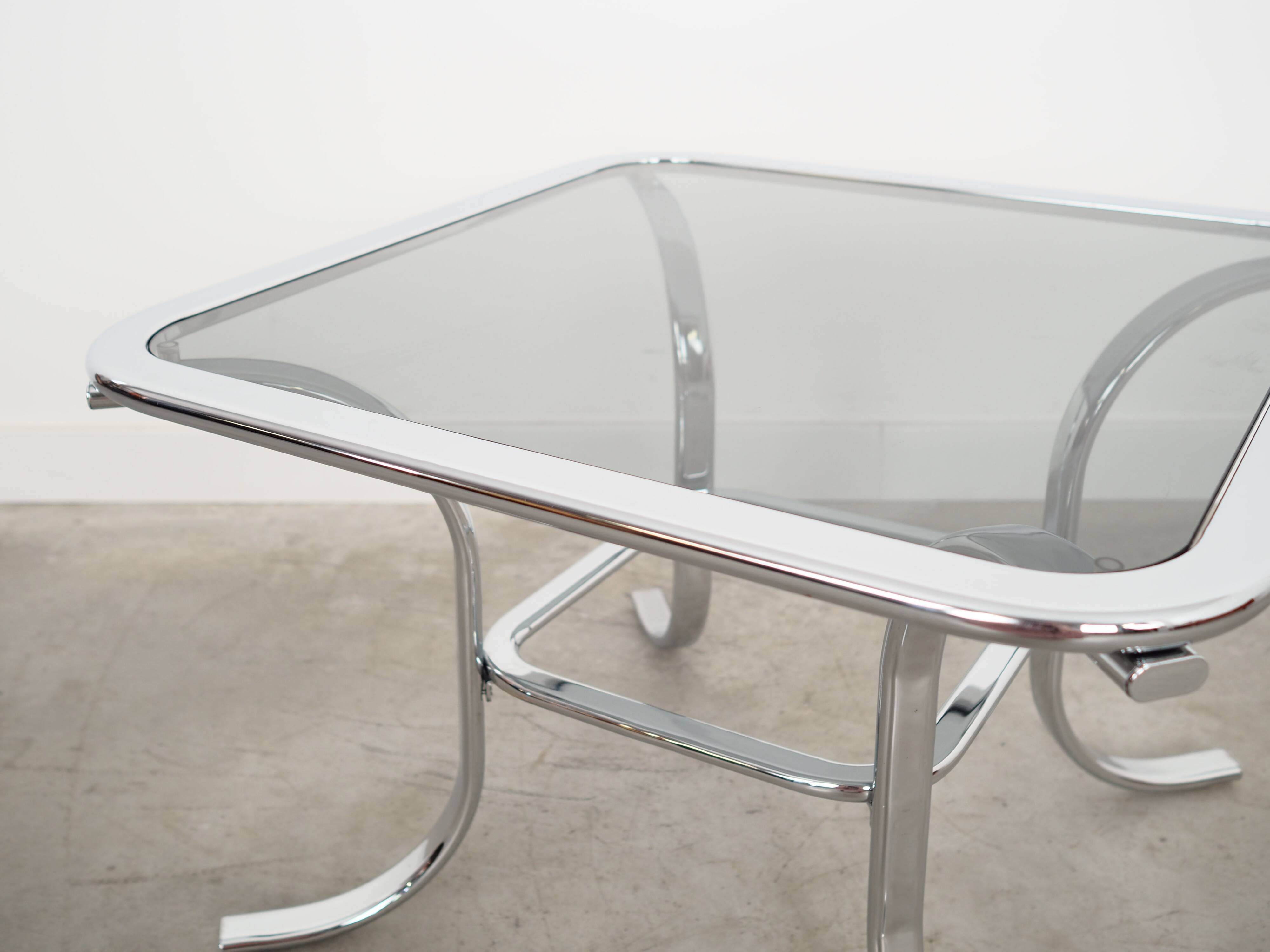 Glass coffee table, Danish design, 1970s, production: Denmark