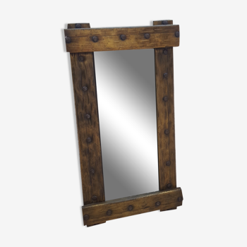 Vintage brutalist mirror 1980