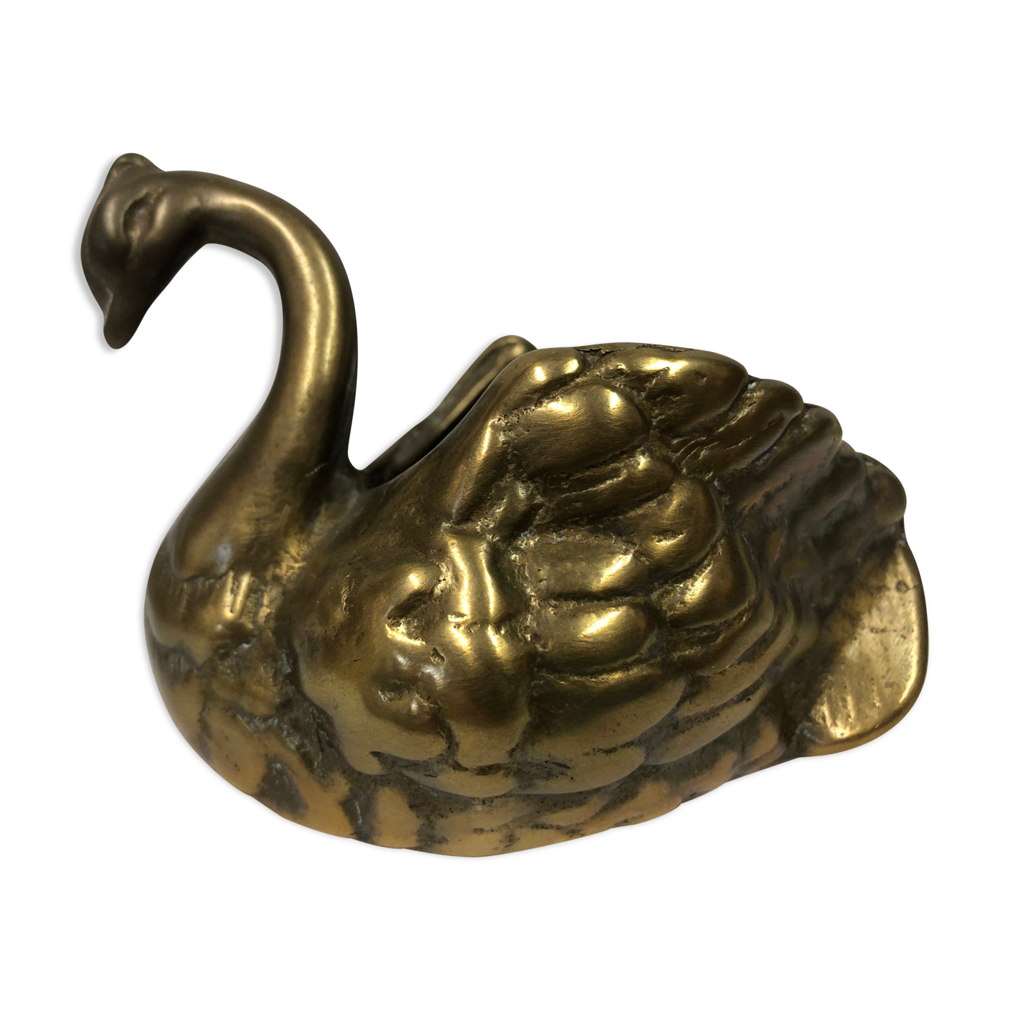 Vintage brass swan of the 70s
