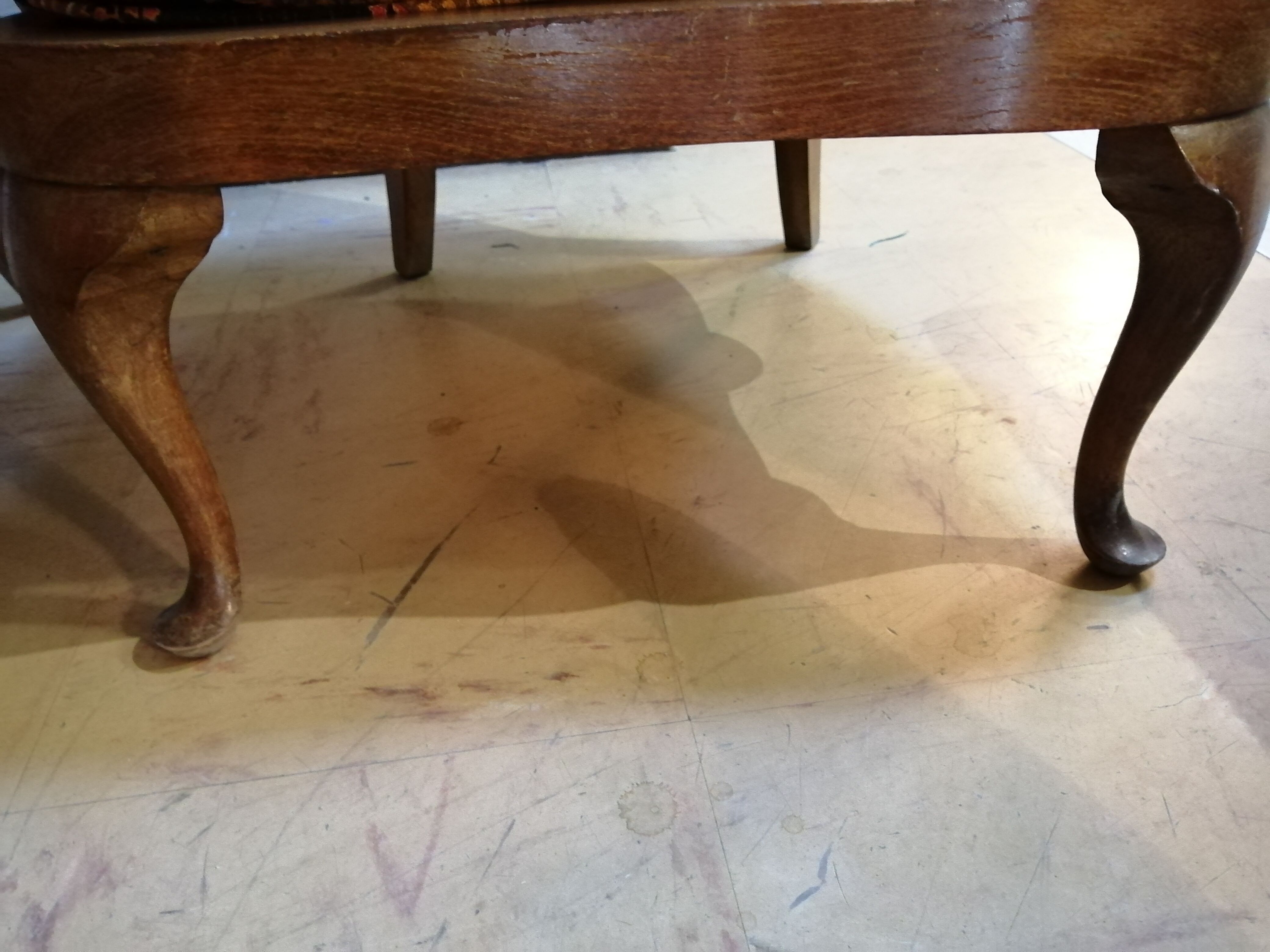 Duo of English armchairs Chippendale style