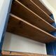 Vintage midnight blue bookcase shelf
