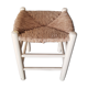 Tabouret bois et paille
