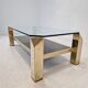 Belgo chrom coffee table 23kt gold plated, 1970's