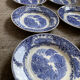 Série 6 assiettes Petrus Regout Maastricht décor blanc bleu