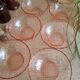Lot de 6 coupelles  en verre rose vintage