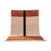 Large Berber rug made of natural wool, traditionally handwoven, 3/4 m.