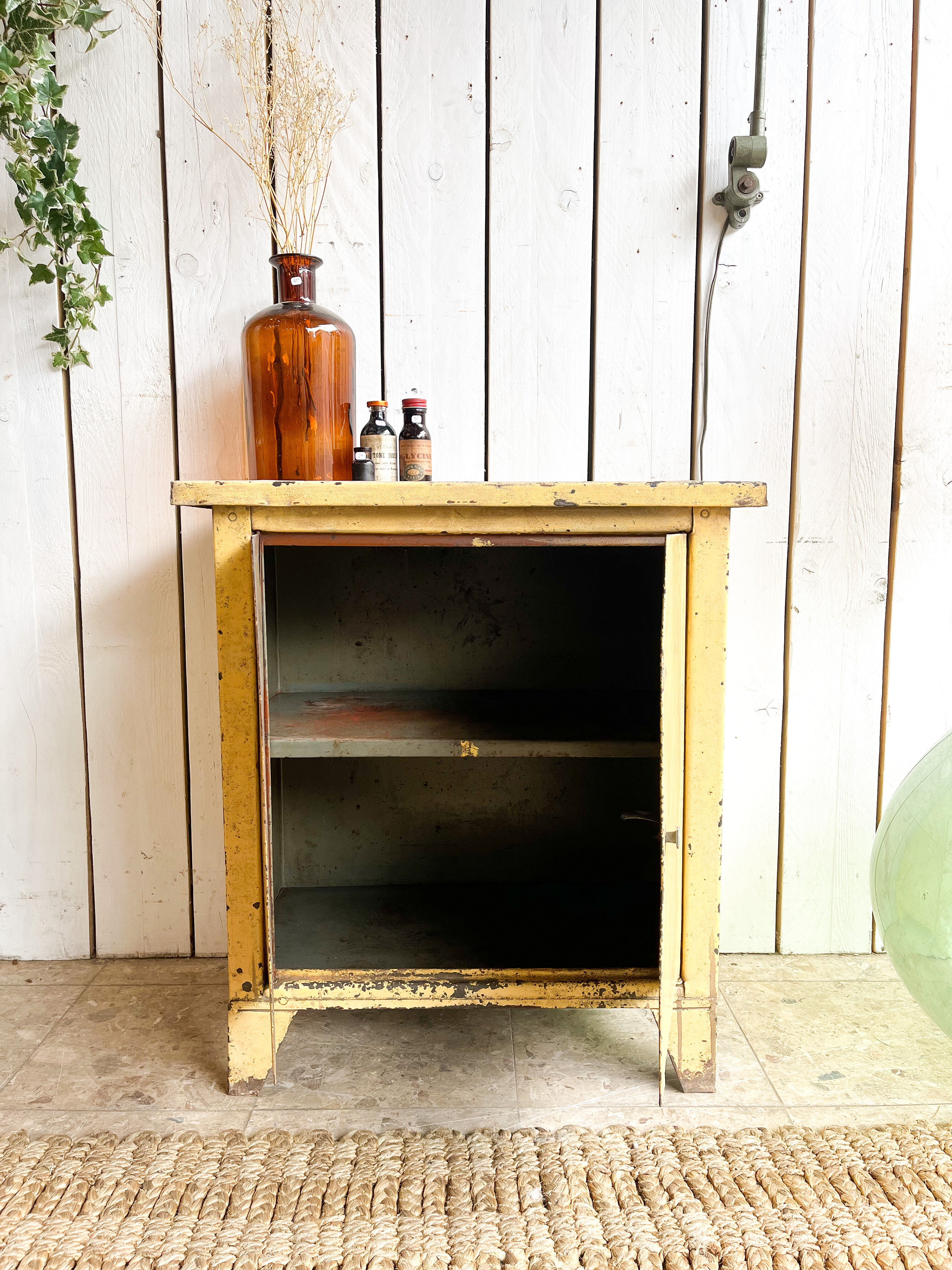 Old metal workshop furniture