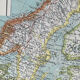 Carte ancienne Russie Suède Norvège 49x37,5cm