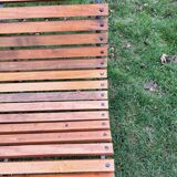 Banc de jardin ancien avec pieds en fonte vintage xxeme