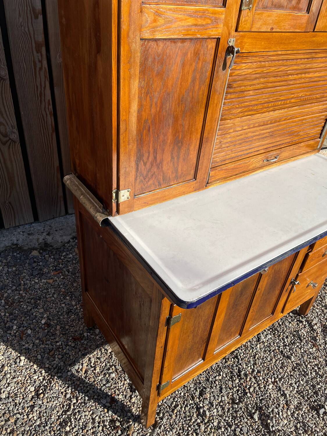armoire buffet de cuisine porcelaine, émaillée et Hoosier
