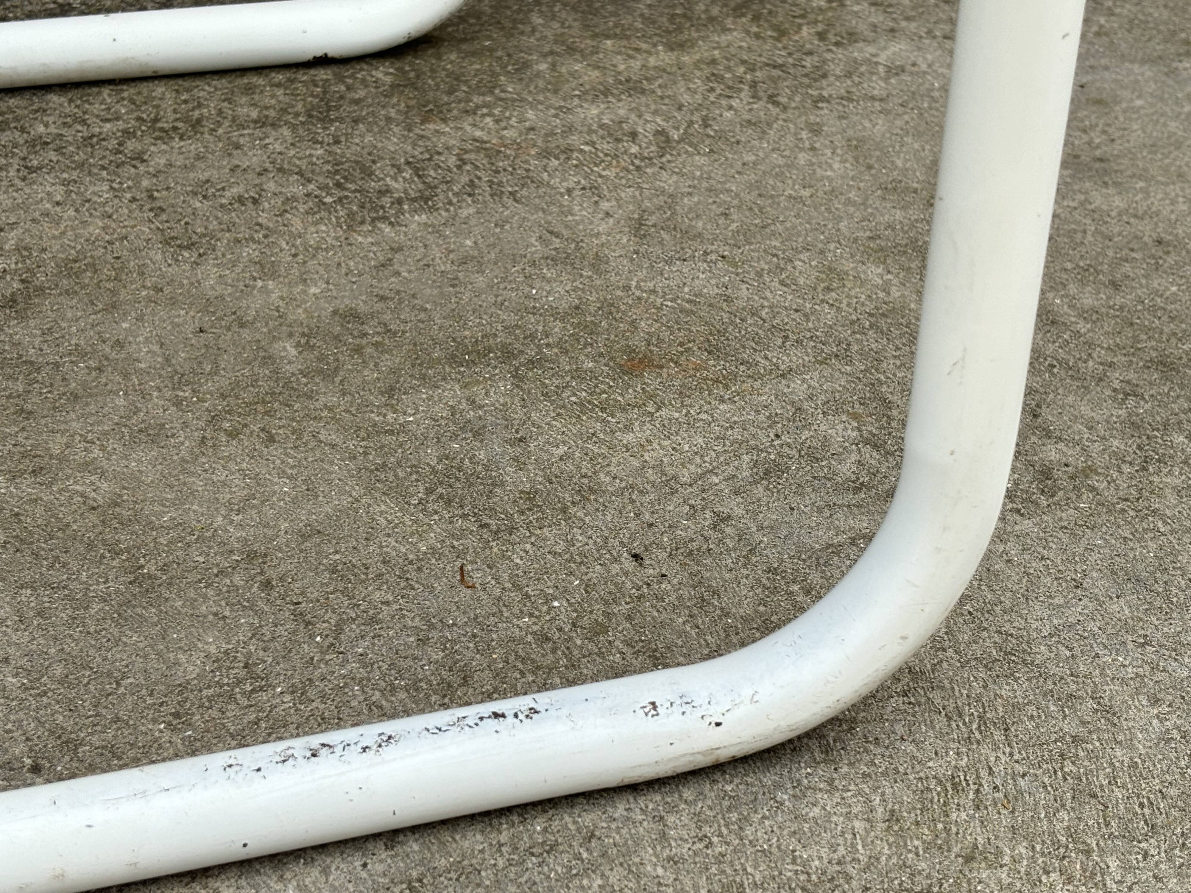 Cesca chair b32 model in white and wood by Marcel Breuer