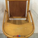 Chaise haute en bois