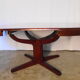 Round table central feet with 2 extensions of the 70s / 80s