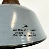 Industrial Grey Enamel and Cast Iron Pendant Light, 1960s