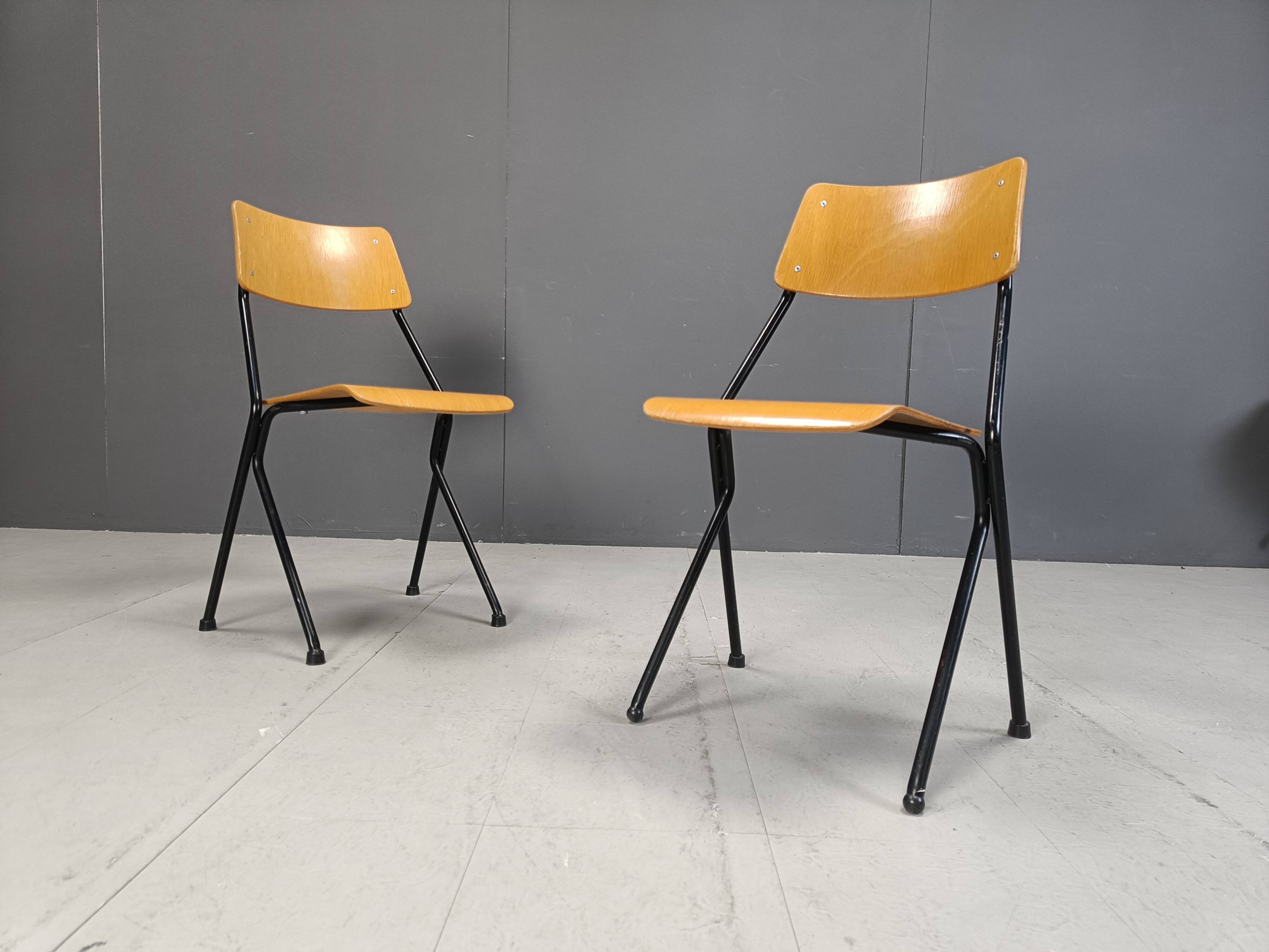 Post modern plywood dining chairs, 1970s