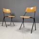 Post modern plywood dining chairs, 1970s