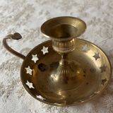 Brass cellar rat candlestick