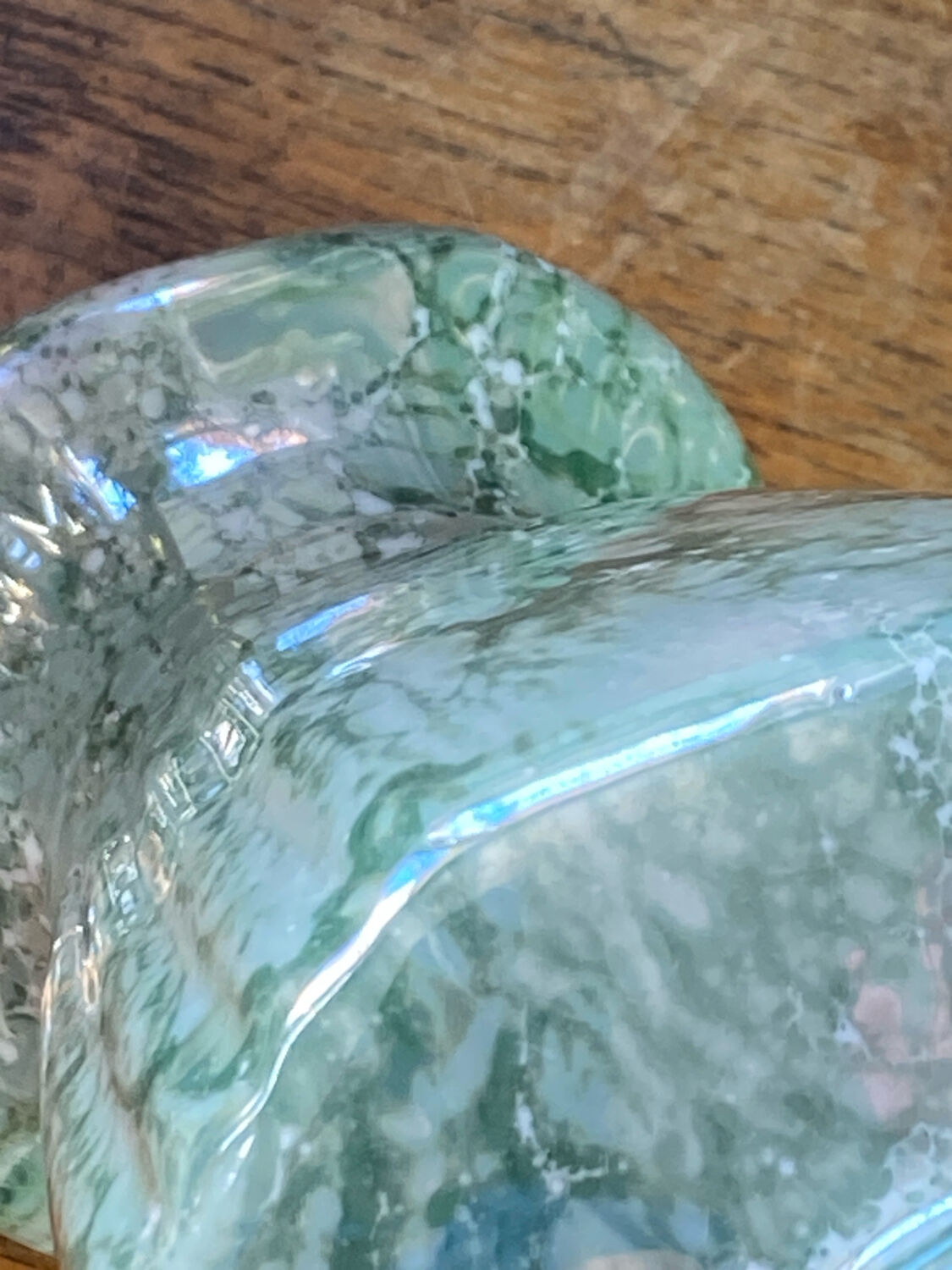 Marbled porcelain lamp base