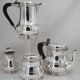 Puiforcat, tea and coffee service, 4 pieces, solid silver Minerva, excellent condition.