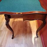 Louis XV style game table in walnut