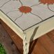 Ceramic coffee table Vallauris "Sunflower" signed Barrois