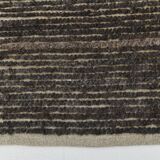 3x11 Vintage Dark Brown Super Soft Kilim Runner Rug, 94x345Cm