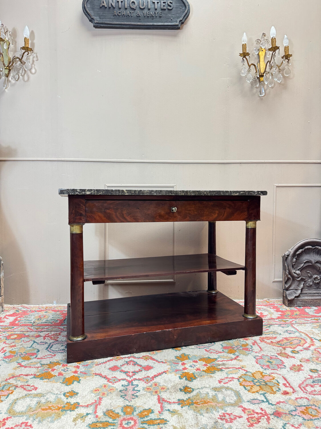 Console en acajou d’époque empire xix eme siècle