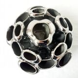 Vintage Vase • Alien • Chrome Ceramic • Post Space Age • 1980