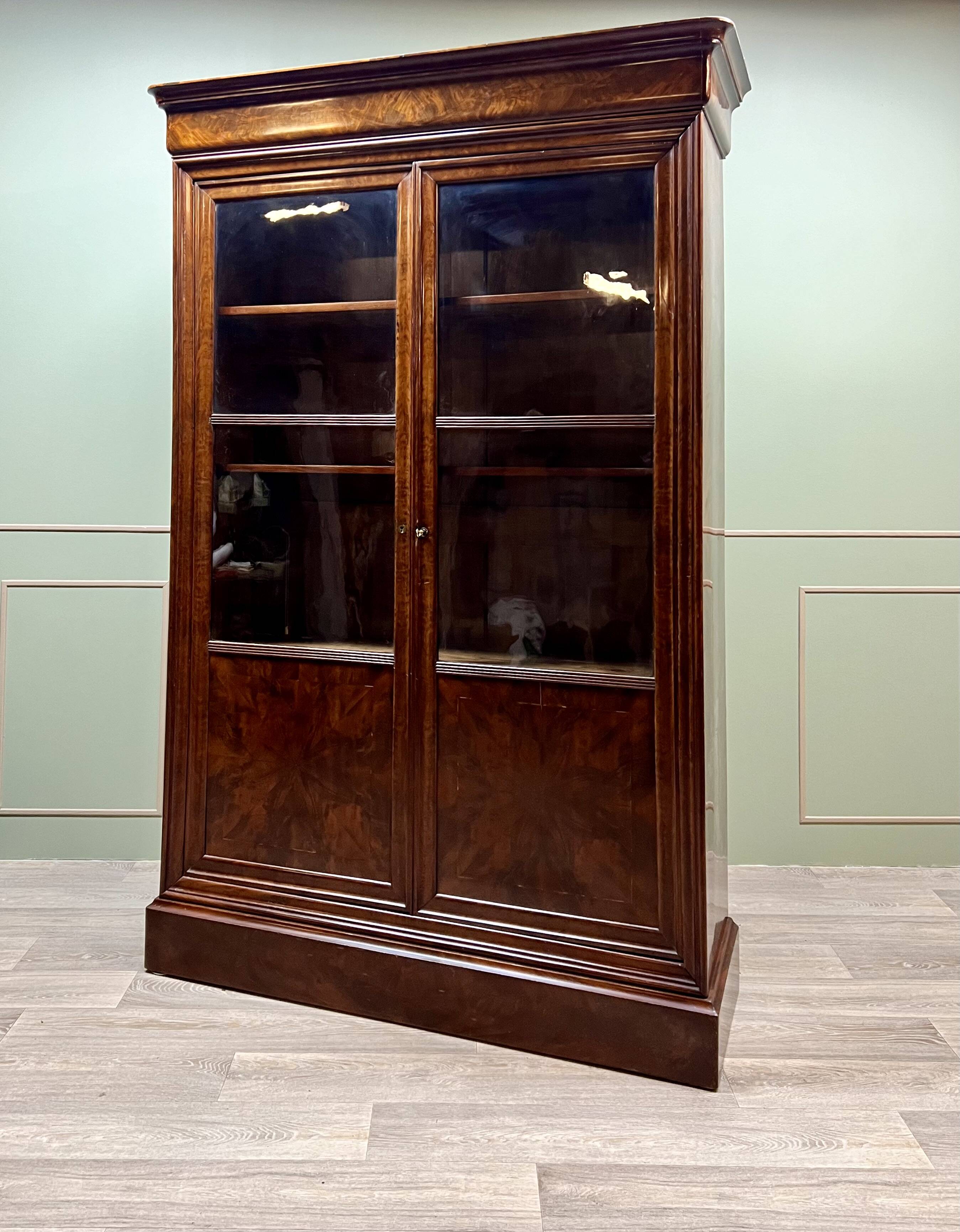 Mahogany Bookcase From Cuba, Restoration Period, 19th Century